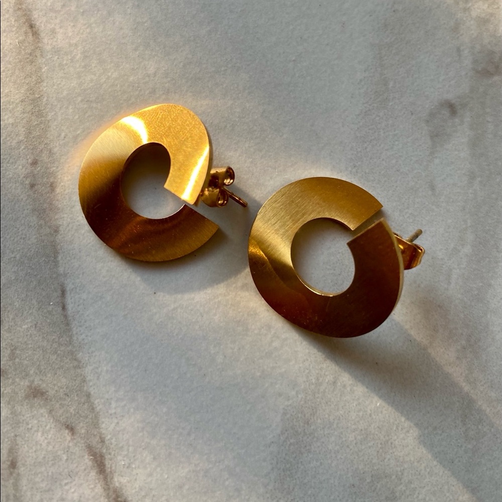 18 K gold plated earrings - Eva